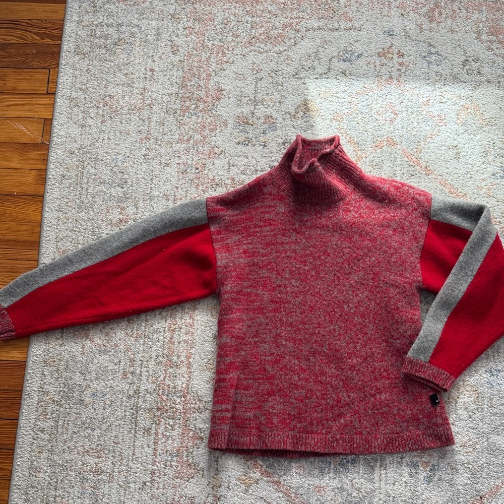 Nike Red and Gray Turtleneck Sweater